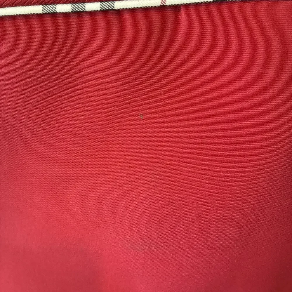 Burberry Fragrance Zip Plaid Detail Makeup/Cosmetic Bag Burgundy